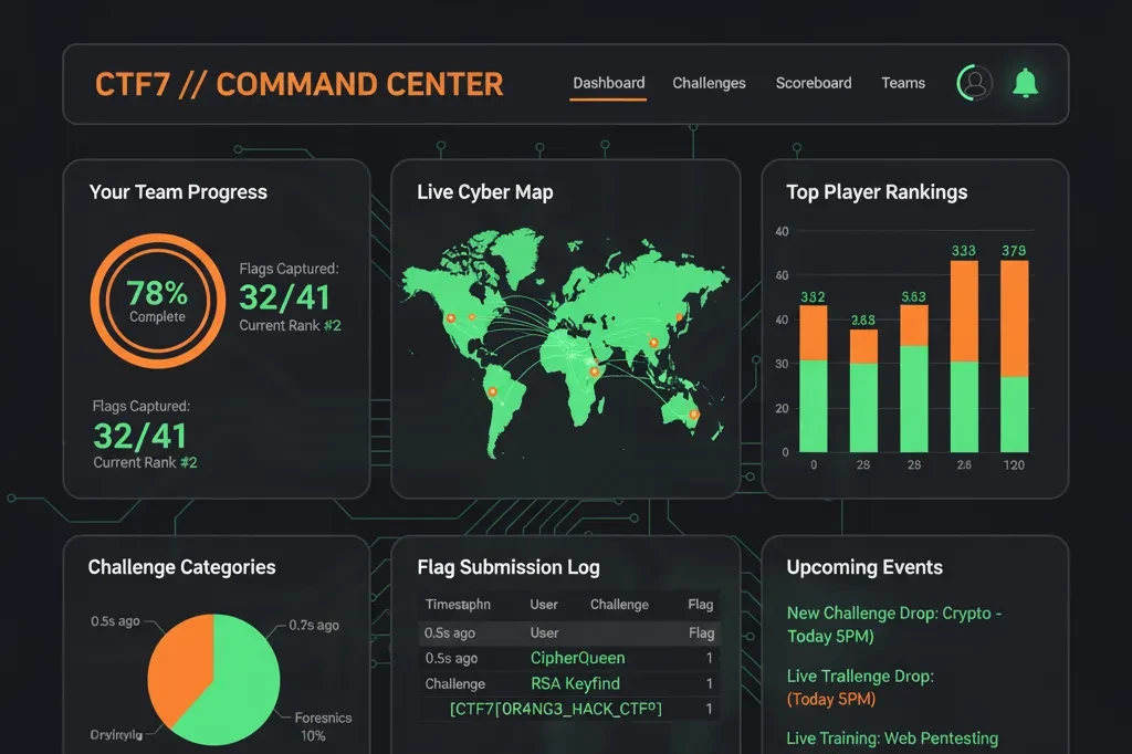 CTF7 event management dashboard preview