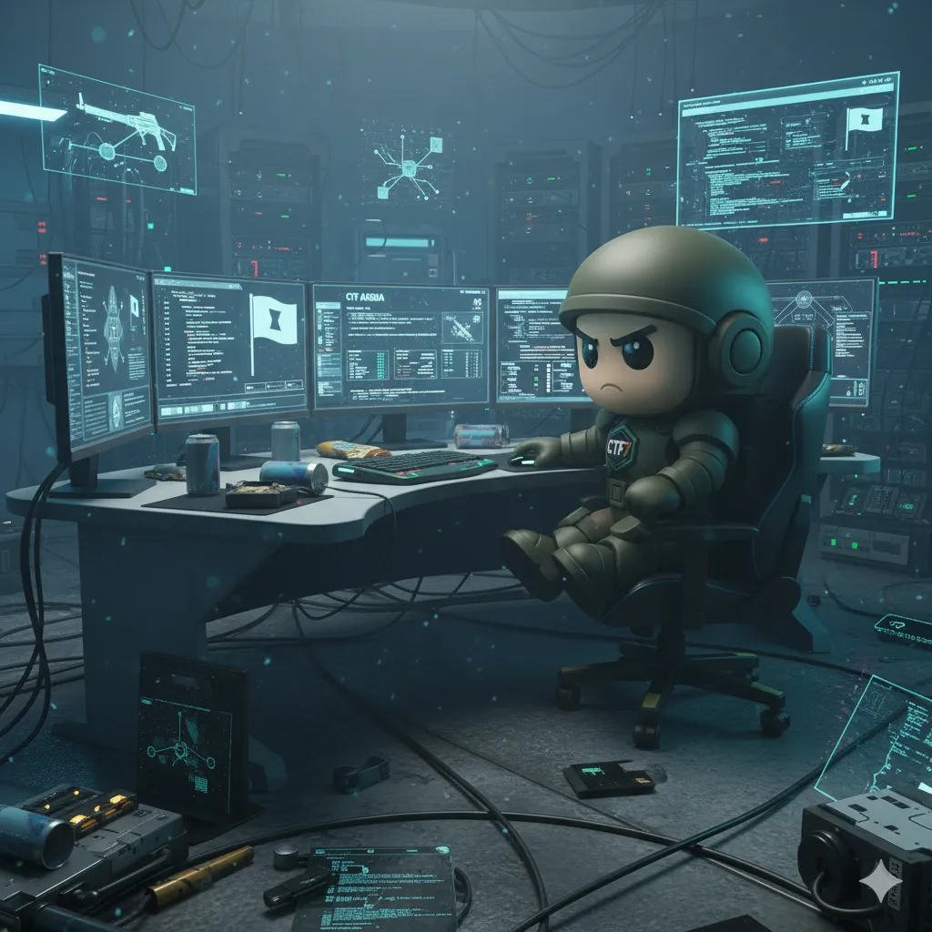 Illustration of a cybersecurity lab and event workflow on CTF7